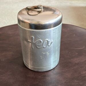 Vintage A. Heller Hostess Ware Aluminum Copper Tea Canister Made In Italy